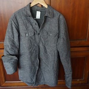 Men's Fleece lined windproof shirt jacket